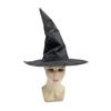 Velvet Witch Hat Sharp Corner Design Iron Wire Brim Role-Playing Themed Party Hat Halloween Costume Accessories