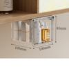 Under Sink Drawer Organizer, Clear ABS+PET Cosmetic Storage Box for Bathroom, Lipstick Cotton Pad Holder, Small Medium Large