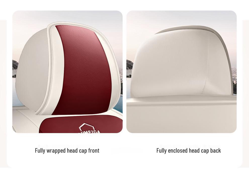 Universal Leather Car Seat Cover for All Seasons - Full Surround Cushion