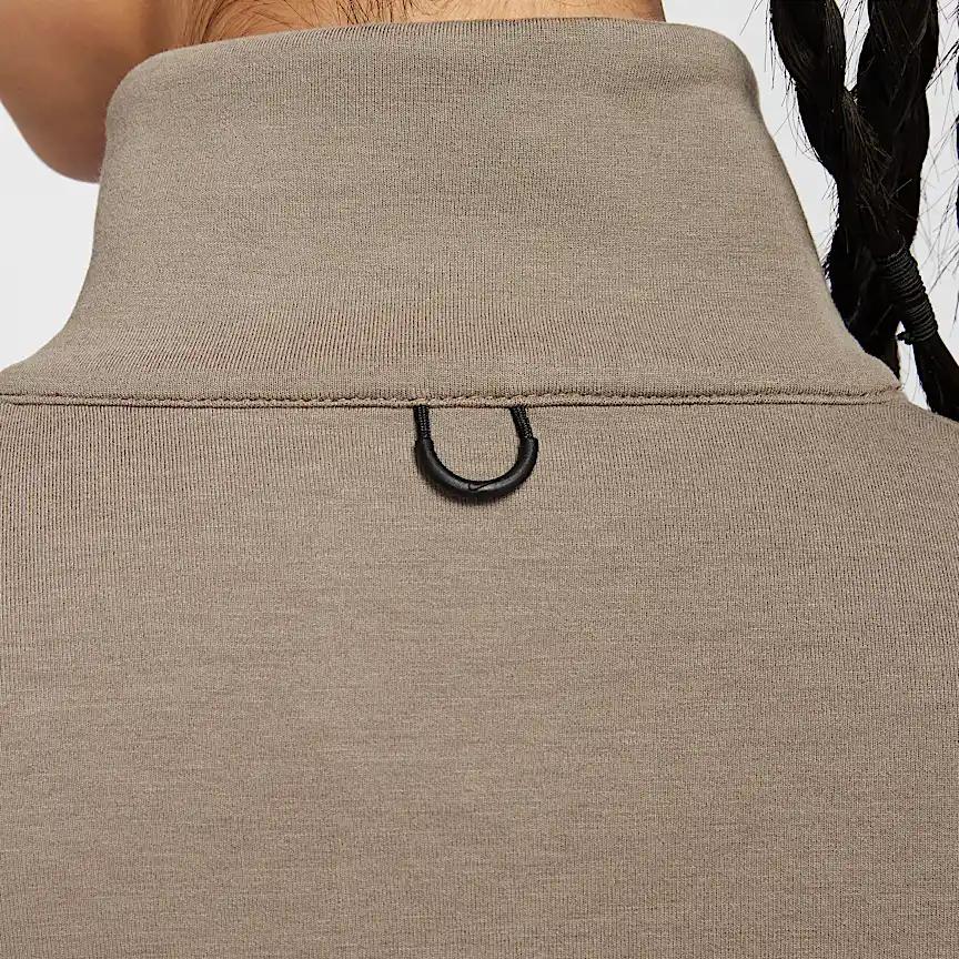 Nike Dri-Fit Impossibly Soft Quick-Dry High Neck Skin-Friendly Soft Sweatshirt Women Sweatshirt Mink-Brown Mineral-Gray HQ8189233