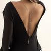 Ladies Exquisite Sliding Back Chain Geometric Chain Accessories, Simple Star Fringe Necklace Back Chain