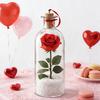 1/2/3 Bucăți Ornament Trandafir cu Voce Înregistrabilă cu Redare Dop Sticlă Transparentă Sticlă Mesaj Vocal cu Trandafir în Interior Decorațiune Festival Suvenir de Sărbătoare Cadou
