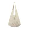Women Crochet Shoulder Bag Lightweight Solid Color Mesh Handbag Fashionable Beach Bag Daily Commuting