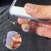 1pc Sparkled Rotatable Decompression Zirconia Phone Dust Plug - Mobile Phone Strap, Phone Dust Plug Charm