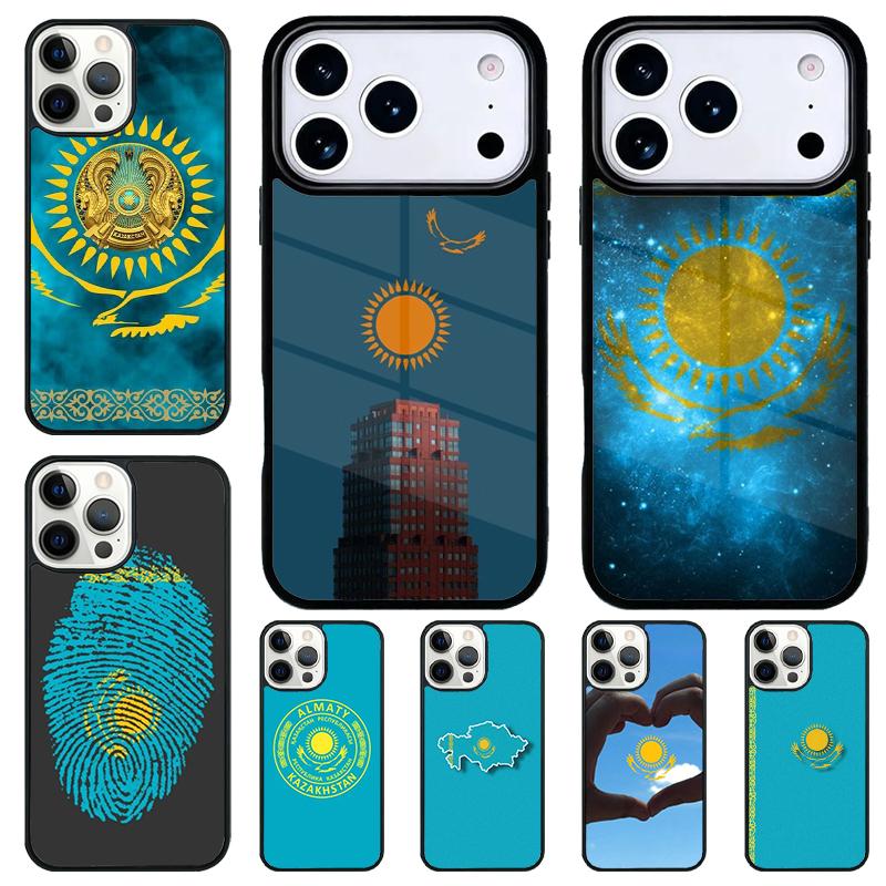 Kazakhstan flag Phone Case for iPhone 17 Air 16 15 11 12 14 13 Pro Max Shockproof Cover