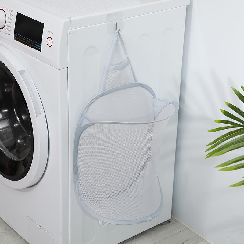 Wall-Mounted Foldable Laundry Basket - Oxford Cloth Hamper for Bathroom Storage