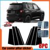 For Renegade 2015-2020 Car Window Decorative Cover Center Film Pillar B C Pillar Sticker Automotive Parts