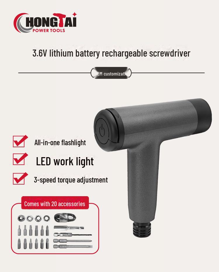 2025 Neues Ergonomisches 3,6V Lithium Schraubendreher-Set für DIY Heimreparaturen