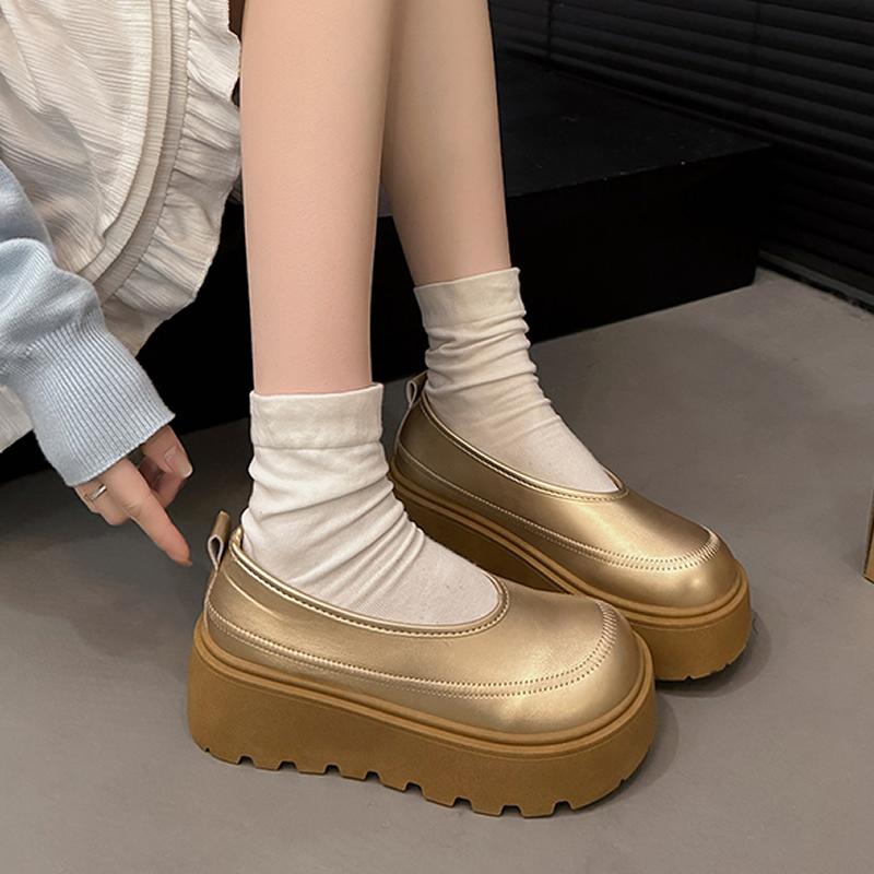 Летняя обувь с круглым носком и неглубоким вырезом женские осенние клоги на платформе женская обувь женские модные слипоны повседневные кроссовки 2025 Осень 35 2887₽