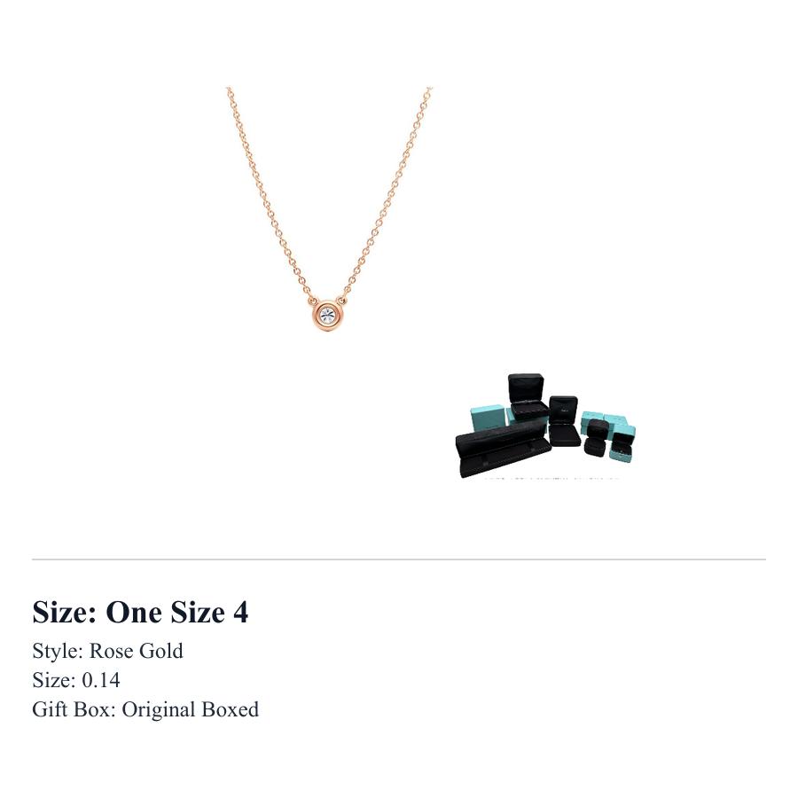 TIFFANY & CO . Elsa Peretti 18K Gold Diamond Necklaces Women's 60017924