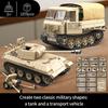 WW2 Panther Medium Tank & RSO Tractor Vehicle Building Blocks, Compatible with Lego Military Set, Great Army Gift for Kids and Teens Over 8 Years Old