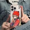 Super cool cat hat Asuka for iPhone17promax Apple 16 mobile phone case 14/13 personality 15 cartoon