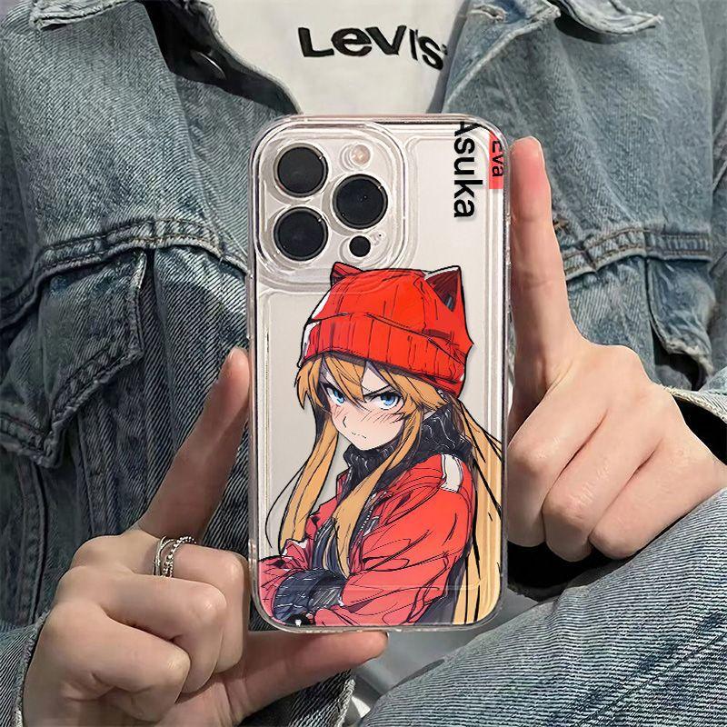 Super cool cat hat Asuka for iPhone17promax Apple 16 mobile phone case 14/13 personality 15 cartoon
