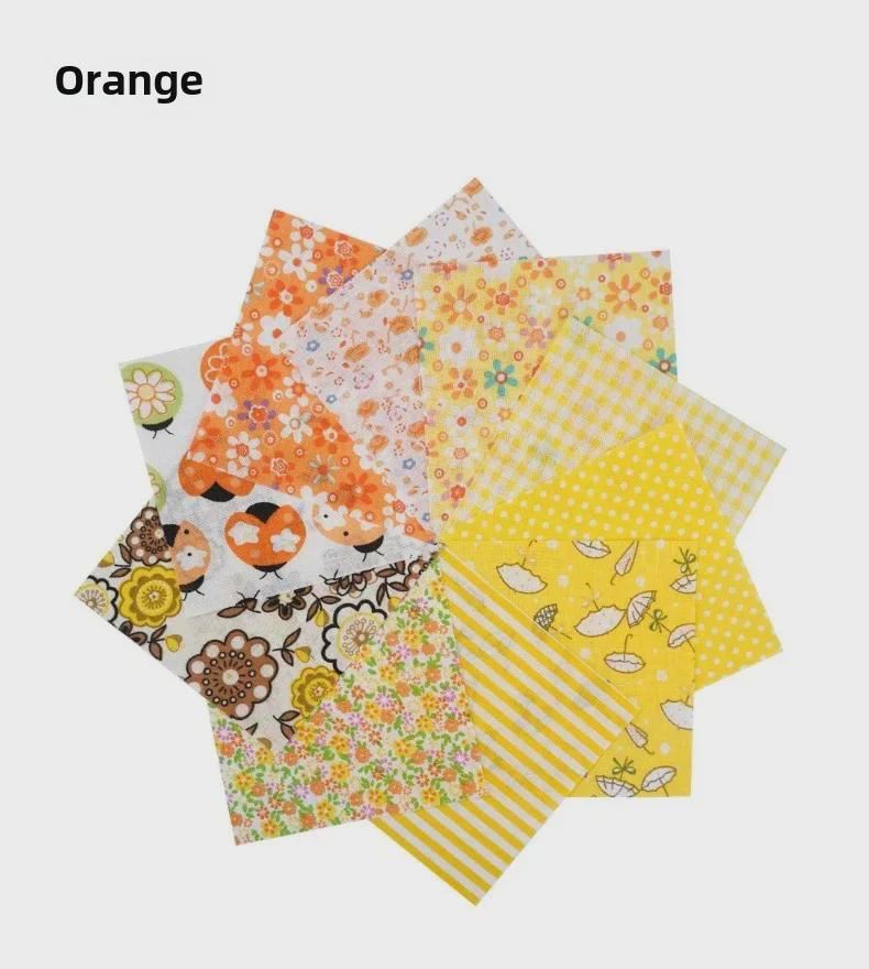 100-Color Patchwork Cloth Set: Floral, Plaid & Polka Dot Plain Weave Cotton for DIY Crafting