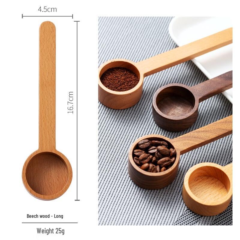 ZISIZ Beechwood Coffee Measuring Spoon Set