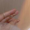 Gold-Plated Diamond Set Sterling Silver Ear Cuffs - Women's Versatile Luxury Earrings