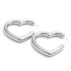 Yhpup 50mm Minimalist Glossy Stainless Steel Metal Heart Hollow Big Daily Earrings Gold & Platinum Plated Charm Romantic Jewelry