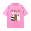 SX-71 MINISO 2026 Summer Vintage Wash  Printed Pure Cotton Shoulder Style Men's and Women's Round Neck Short Sleeved Couple T-shirt