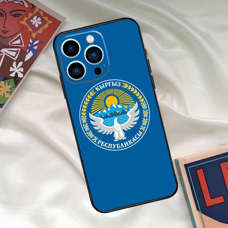 Kyrgyzstan Flag Phone Case For iPhone 16 14 13 12 11 15 17 Pro Max 15 16 Plus 13 Mini 16e 17 Air Funda Cover