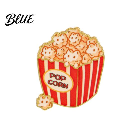 Statement Brooch Piece Cartoon Cat Popcorn Lapel Pin Cute Food