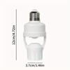1PC Mechanical Induction Lamp Holder with Adjustable Delay Switch, the Lampshade Is White, the Base Is Sturdy, and the Installation Is Easy