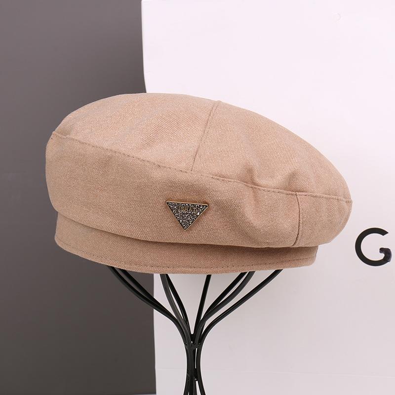 Spring and autumn show face small beret children fashion students versatile big head circumference painter hat casual bud hat