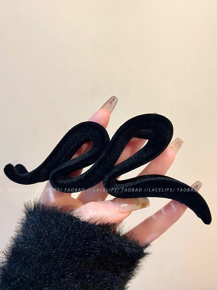 Premium Coffee-Colored Frosted Hairpin - Large All-Match Shark Clip for Elegant Hairstyles