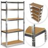 Metal Storage Shelf 183 X 90 X 40 Cm Humberg Hr-853 Silver