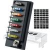 4/6 Way Fuse Block 12V Blade Fuse Box Holder with LED Indicator Waterproof Cover Safe Compact Circuit Fuse Box Dust-Proof Car Fuses4