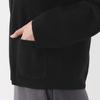 MUJI Washable Knit Crew Neck Size M Women's Cardigan, Black, (BA1Q4A5S)