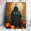 1PC Vintage Halloween Metal Wall Art Decor Spooky Holiday Home Business Street Decor
