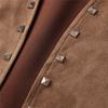 Women Vintage Sleeveless Faux Suede Fringe Vest Rivets Leather Western Boho Tassel Jacket Open Front Hippie Cardigan