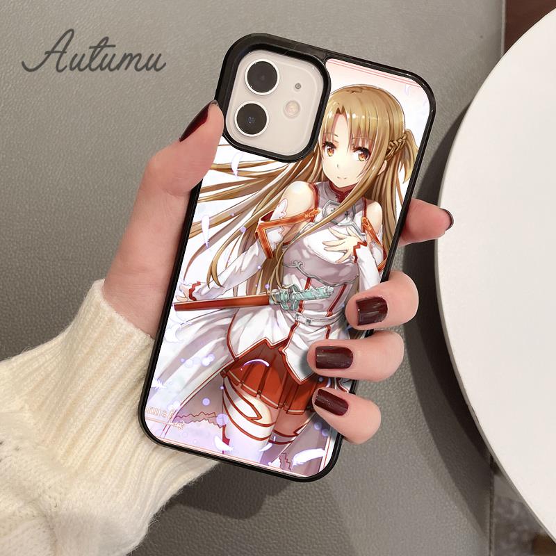 Yuuki Asuna Phone Case for iPhone 11 12 13 14 Pro Max Mini X XR XS SE 2020 5 6S 7 8 Plus Samsung Galaxy S21 S22 Cover Shell