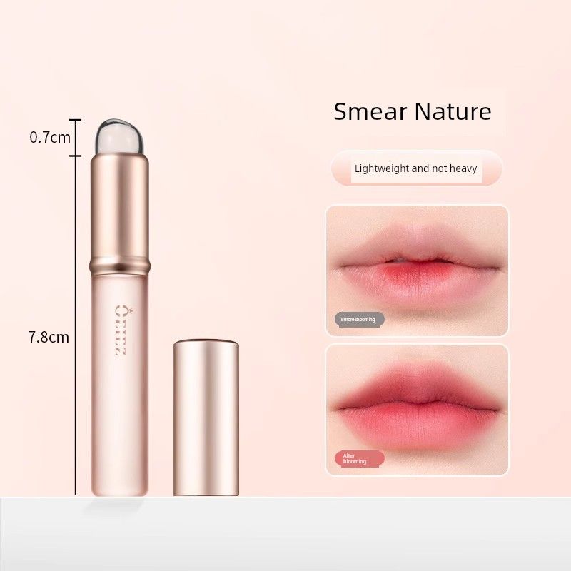 

Mini round Head Portable with Cover Professional Silicone Lip Brush Silica gel Fleshy peach silicone lip brush.