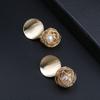 European and American Style Geometric Hot-selling Earrings Brushed Individuality Simple Weaving Ball Pearl Stud Earrings Women