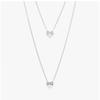 Pandora 393207c00 Moment Forever   Always Splittable Heart Collier Layered Silver Necklace