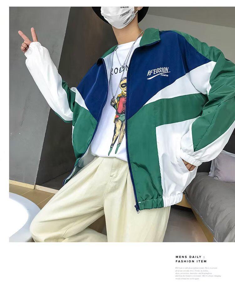 2025 Men's Pique Cool Jacket: Hong Kong, Harajuku & Korean Inspired Loose Fit for Spring & Autumn