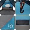 Family Tent Blue 500 x 400 x 230 cm Polyester and Steel