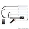 4Pcs LED Car Interior Atmosphere Backlight Ambient Mood Foot Light With Cigarette USB Lighter Decorative APP Remote Control Lamp