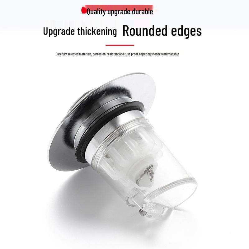 Universeller Pop-Up-Abflussstopfen mit Anti-Geruchs-Filter für Waschbecken und Toiletten