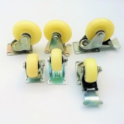Medium White Nylon Universal Swivel Trolley Caster Wheel