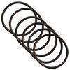 Made Japan hair ties thin 6-piece set thickness 2.5mm no knot (brown)