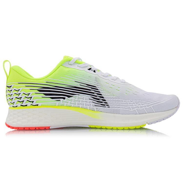Li Ning Red Hare 4 PU, Textile Cushioning Rebound Breathable Lightweight Low Top Running Shoes Men's White Green ARBP037-15