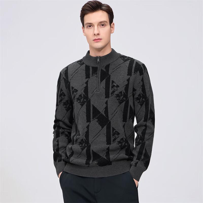 SEPTWOLVES Men's 100% Wool Thick Knit Sweater