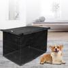Pet Kennel Cover Black Breathable Warm Removable Lightweight Dog Crate 94cmx60cmx64cm