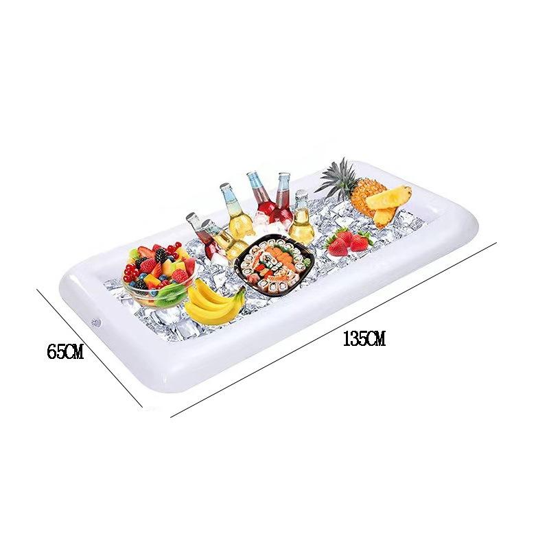 Letní čtvercový nafukovací ledový bar, Nádoba na led na ovocné nápoje, Salátový bar