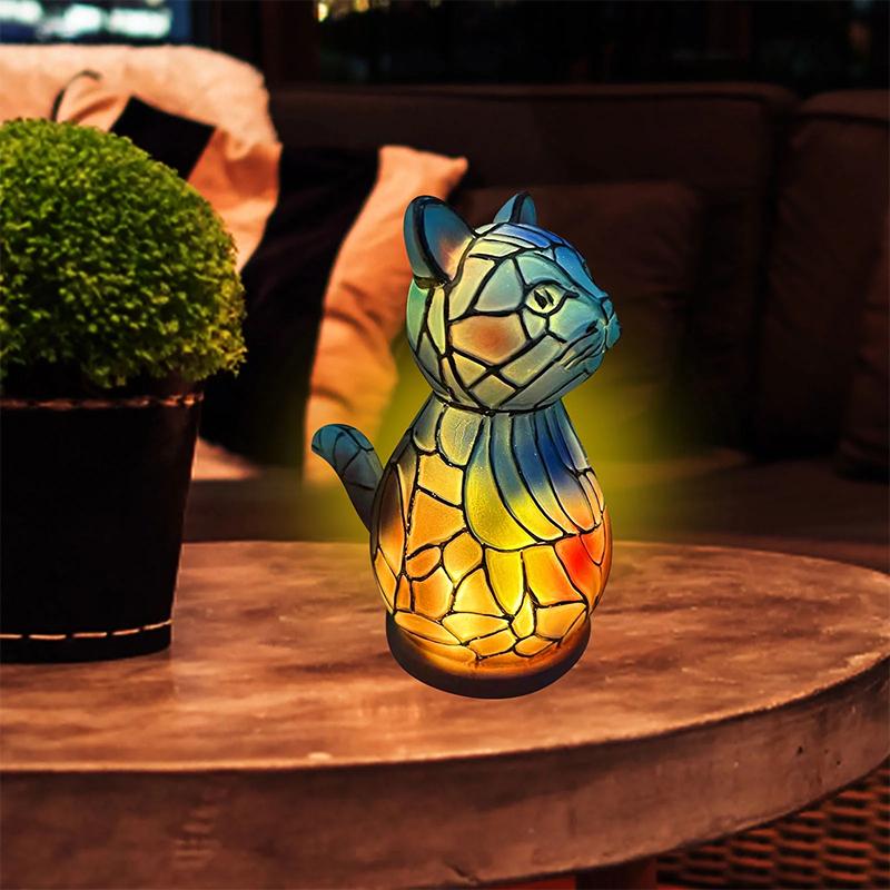 Animal Table Lamp Series,Stained Glass Cat,Dragon,Wolf,Horse,Owl,Dolphin,Turtle,Elephant,Mermaid Table Lamp Night Light