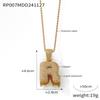 Elegant European-Style Necklace: Women's 26-Letter Diamond-Inlaid Copper Pendant on Titanium Steel Clavicle Chain