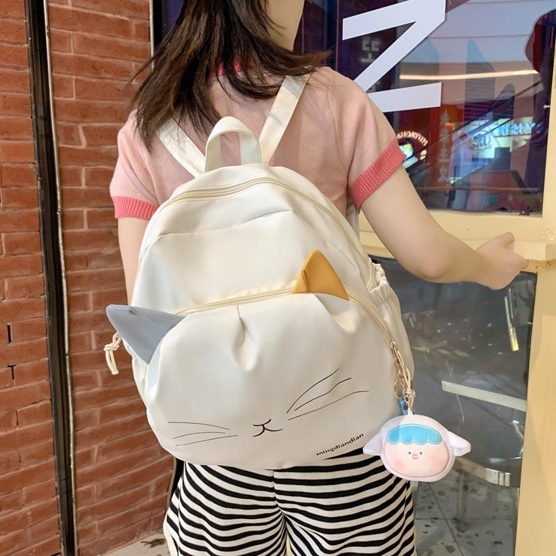 Adorable Soft Girls' School Backpack With Cartoon Design Perfect For Kindergarten Use