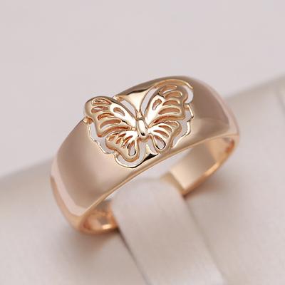 Modische Glänzende Ringe Für Frauen Roségold Einfach Ethnisch Braut Schmetterling Ringe Hohe Qualität Täglicher Schmuck Neu